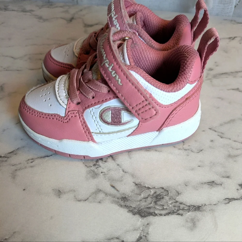 Champion Toddler‎ Pink and White Sneakers - Picture 3 of 5